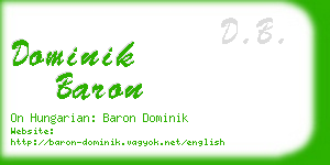 dominik baron business card